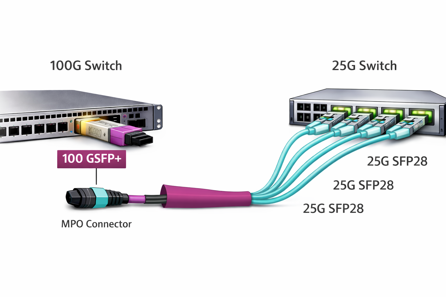100G MPO Breakout Cable
